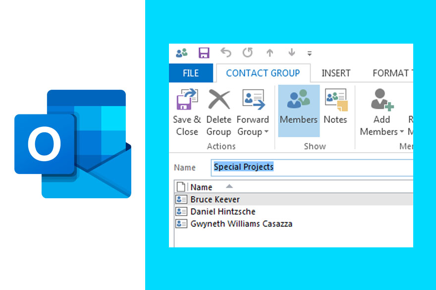 Contact List in Outlook
